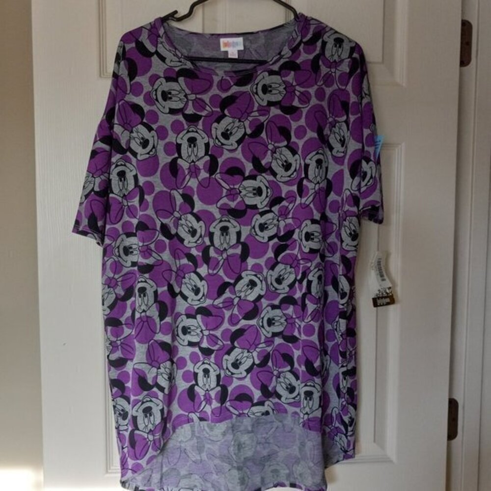 LuLaRoe Minnie Mouse Pattern Tunic Top women’s size small
